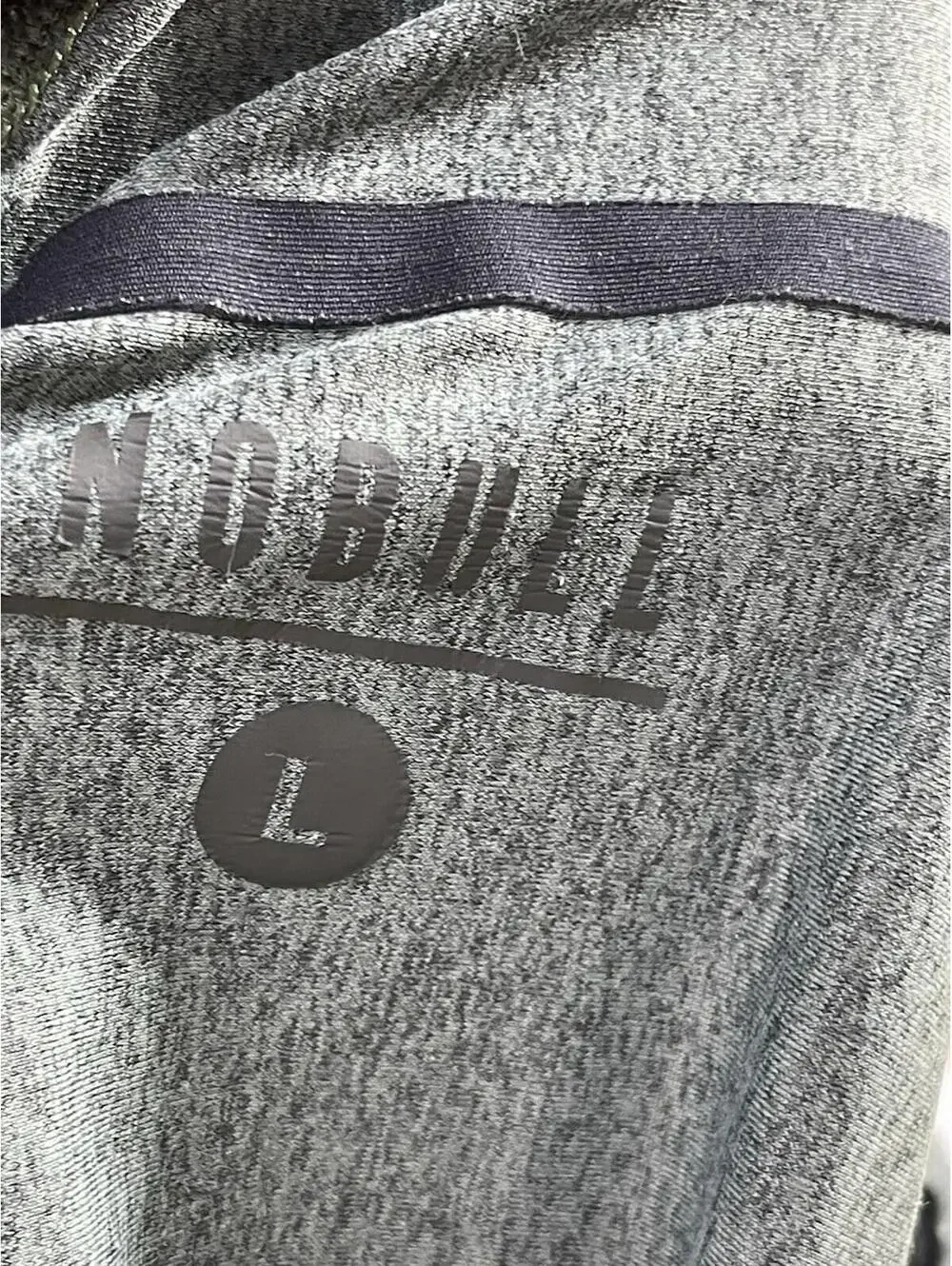 NOBULL Men's L Stretch Woven Gym Shorts Gray Zip Back Pocket Athletic Training